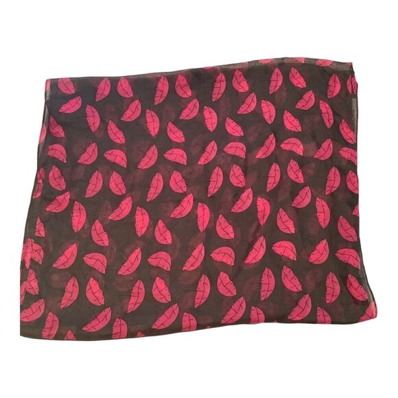 Pink Umbrella Scarf Wrap Women's Lightweight Sheer Polyester 70x180cm - Picture 4 of 5